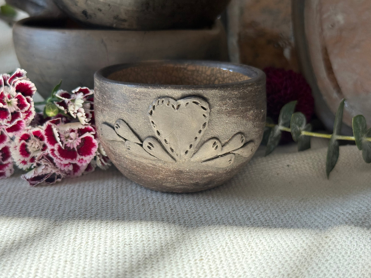 Handcrafted Clay Espresso Cup – Smoked Finish