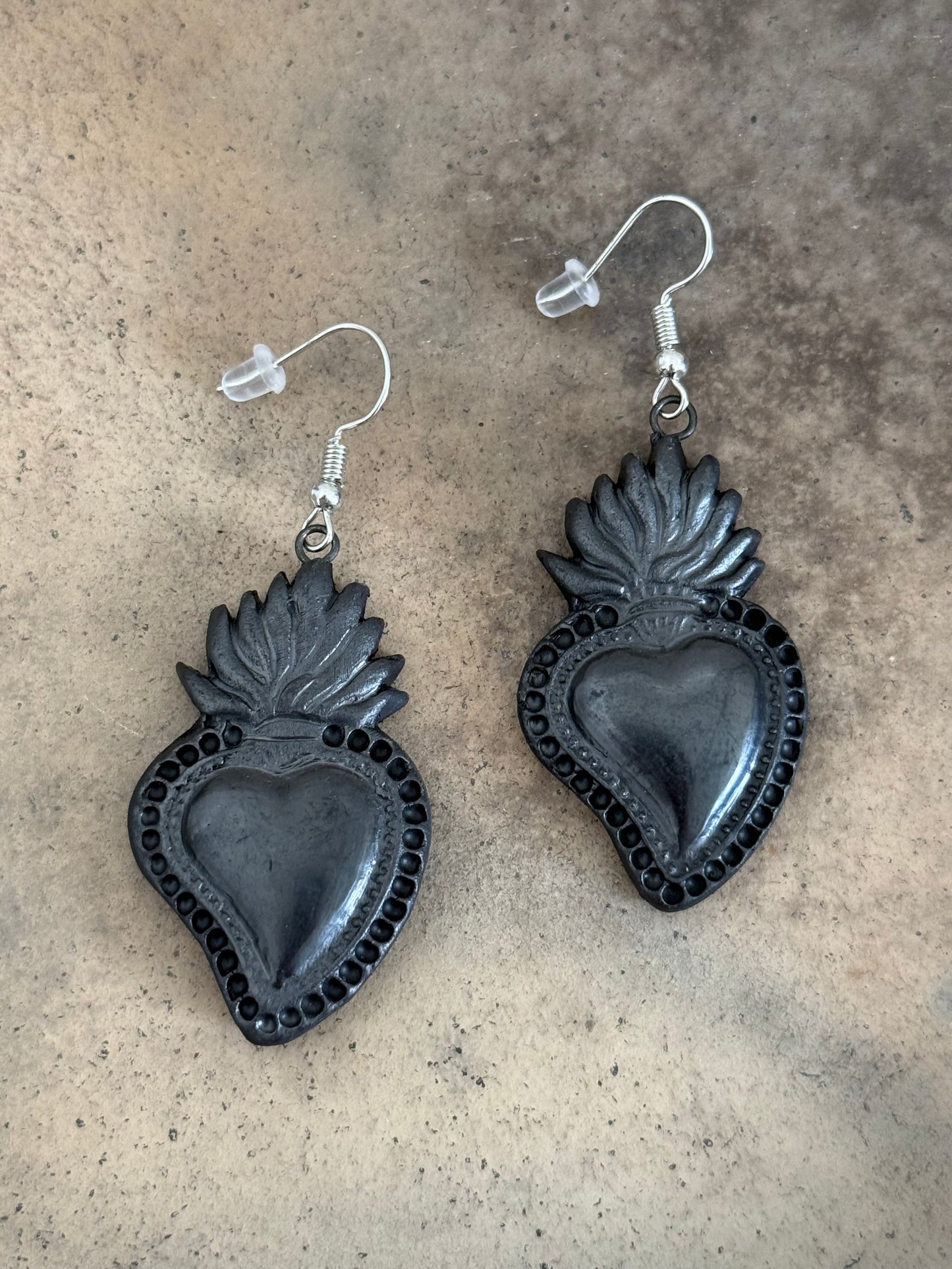Black Barro Earrings