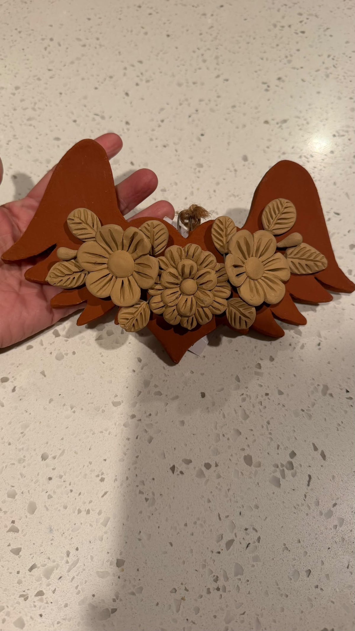 Clay Heart with Wings