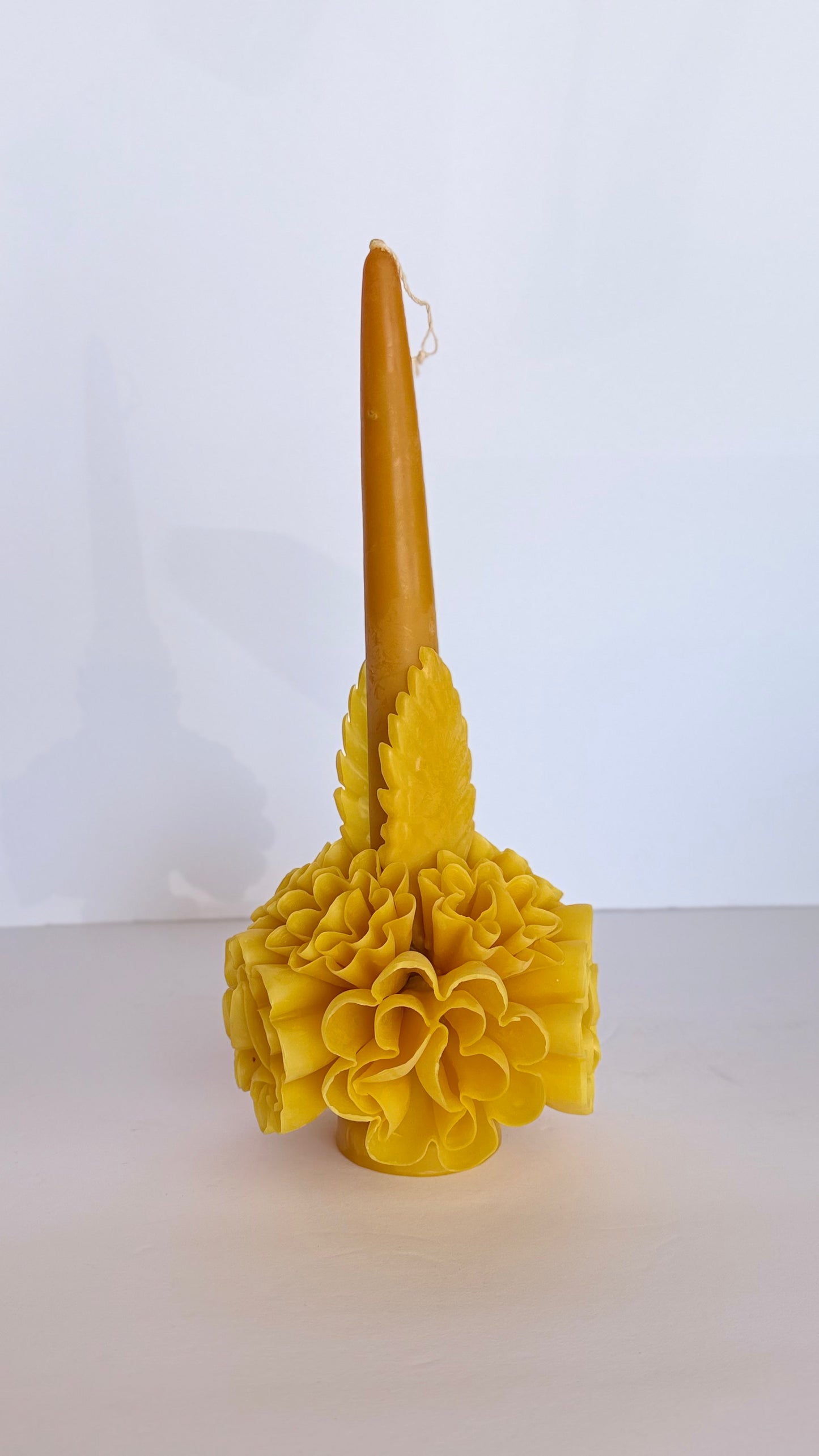 Handmade Beeswax Candle - Yellow
