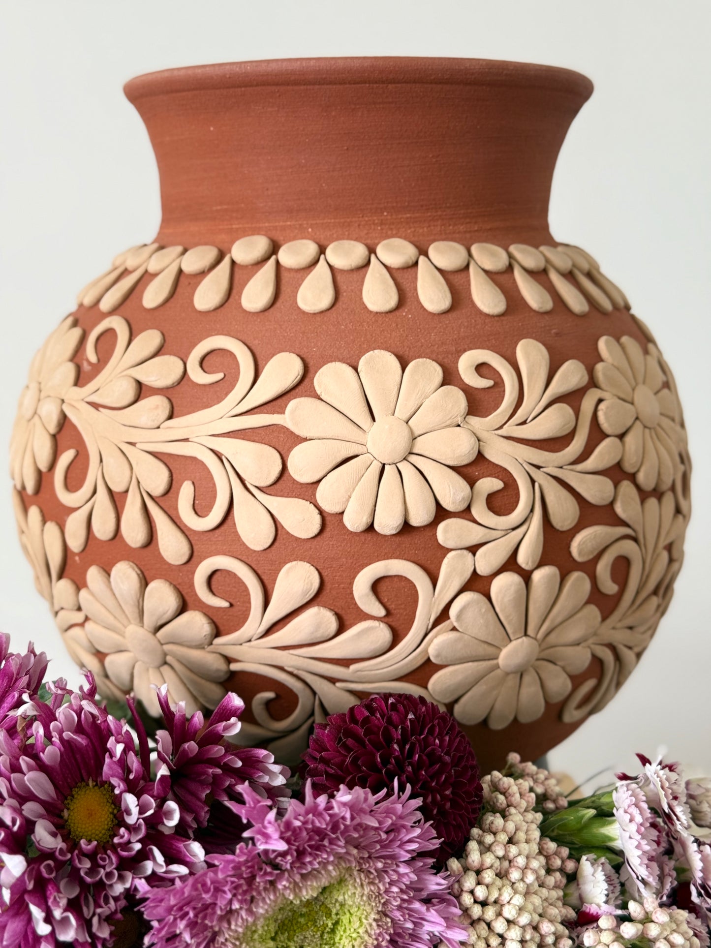 Intricate Clay Vase