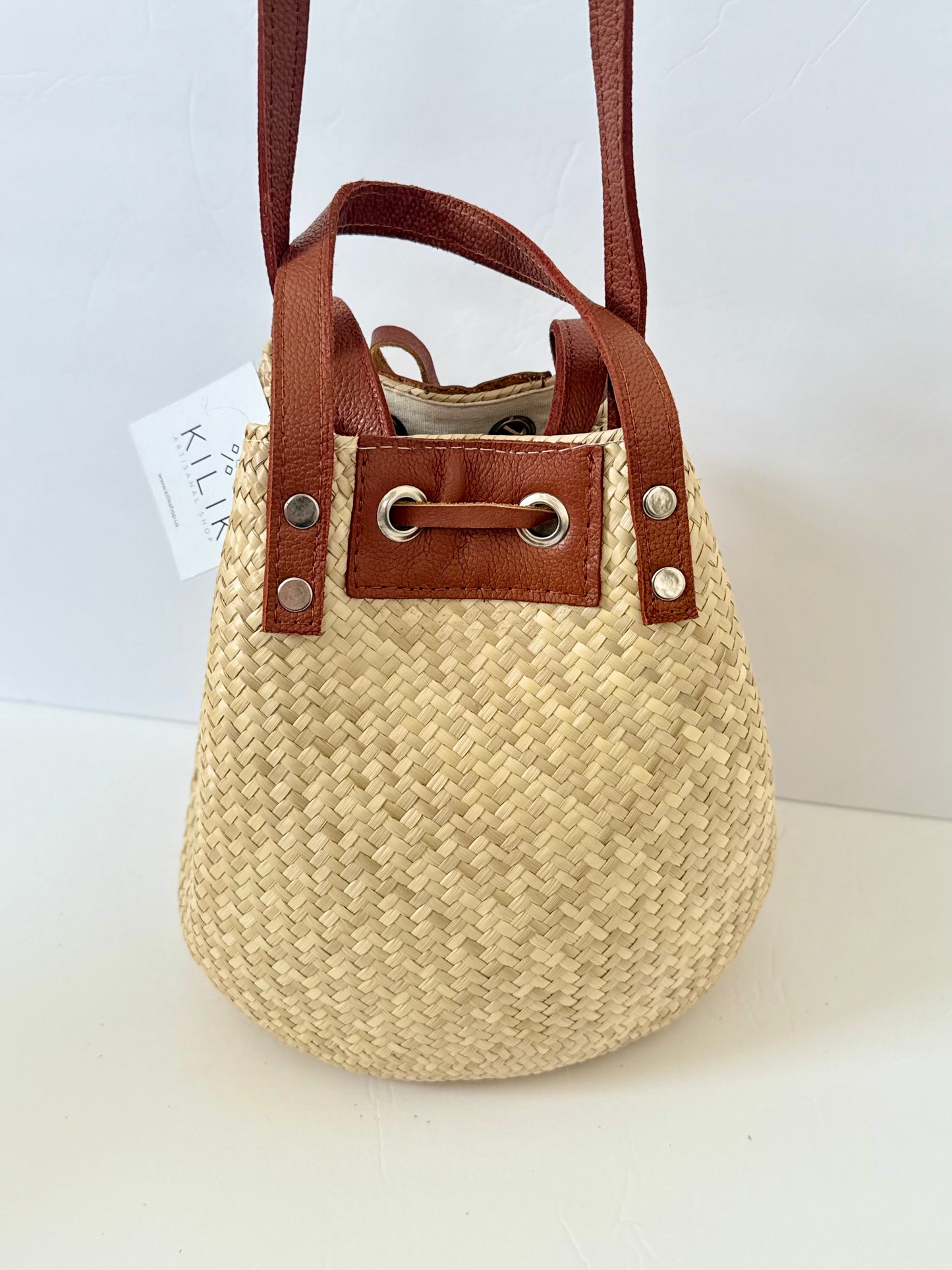 Palm Bucket Bag - Natural