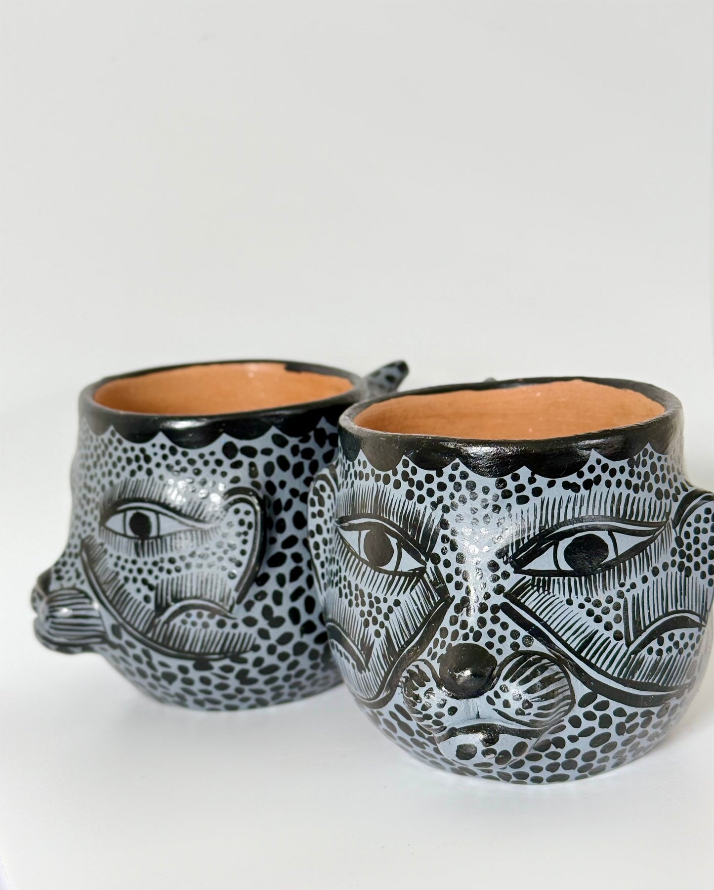 Terracota Jaguar Face Mug - Grey