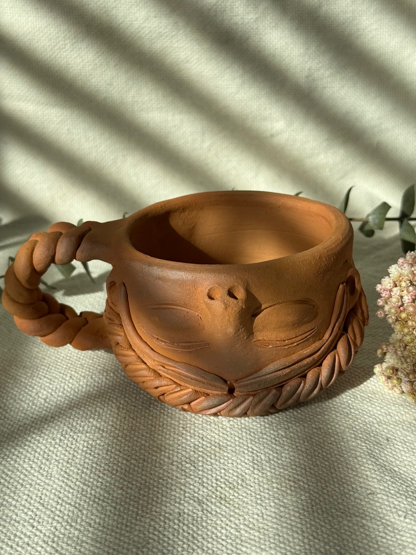 Braided Handle Coffee Mug