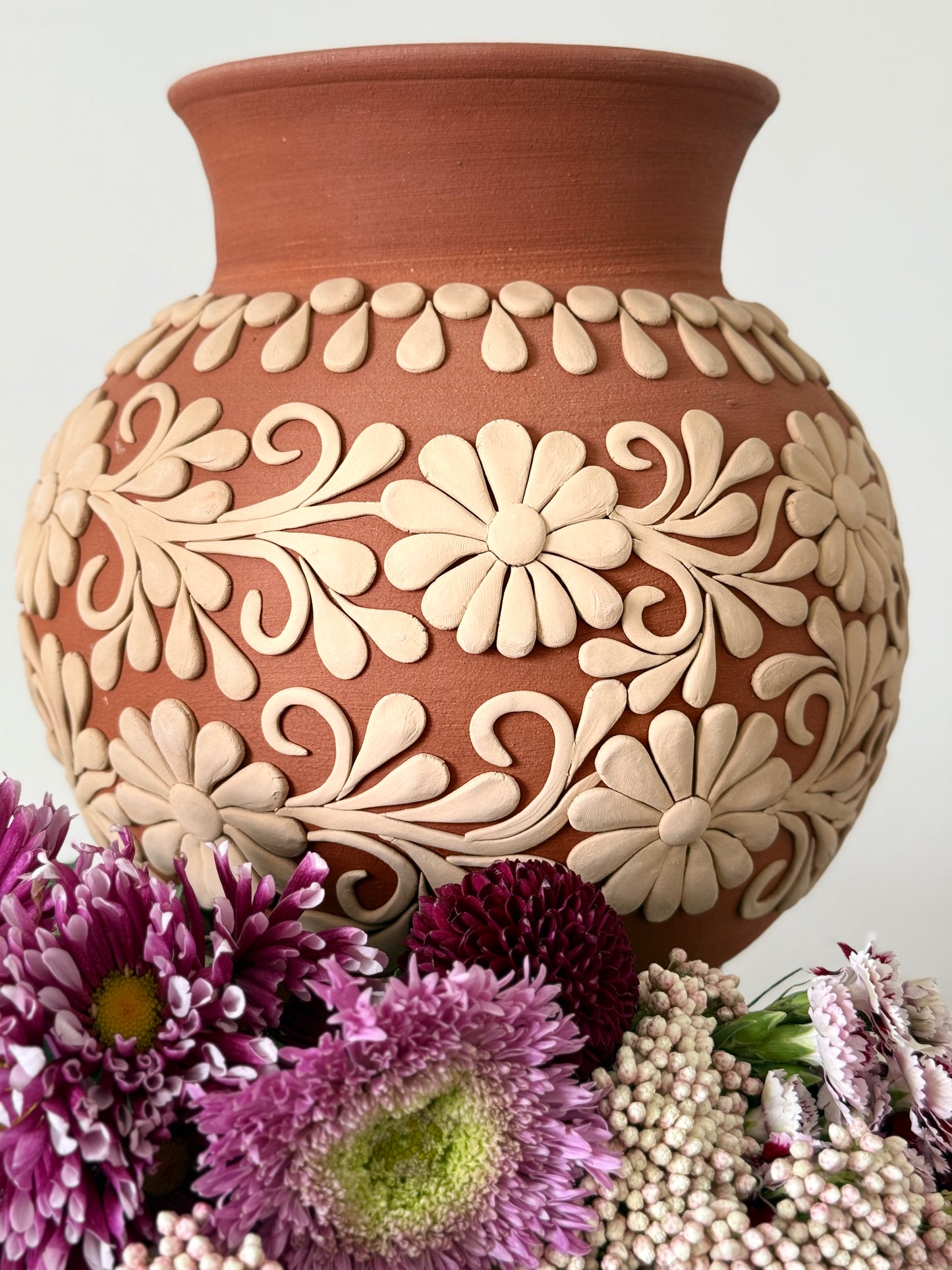 Intricate Clay Vase
