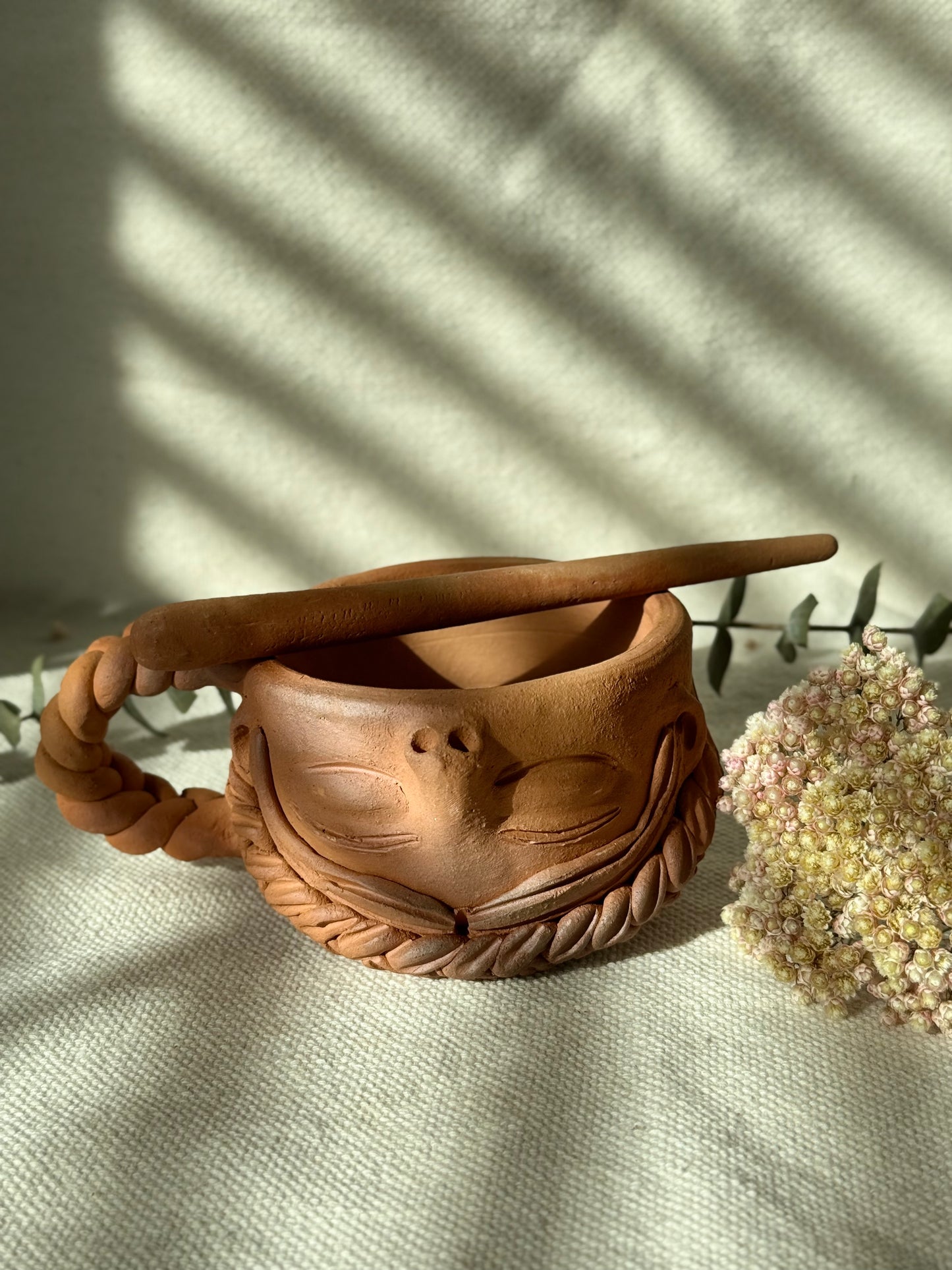 Braided Handle Coffee Mug
