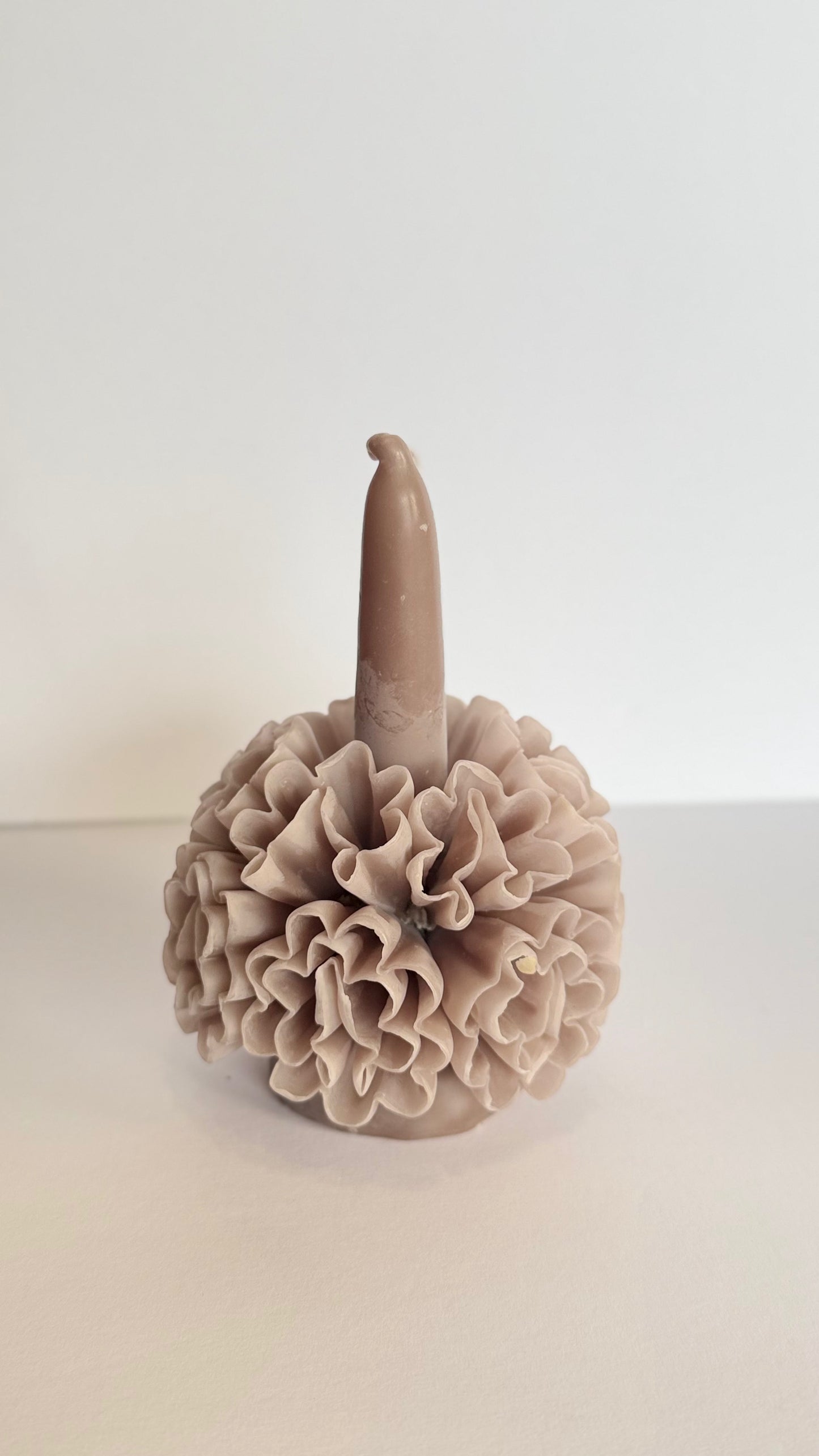Small Handmade Beeswax Candle - Grey