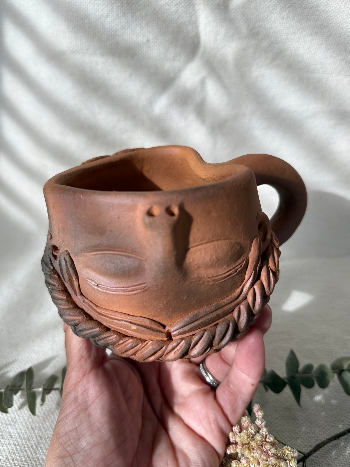 Heart-Shaped Mug Featuring José & Teresita