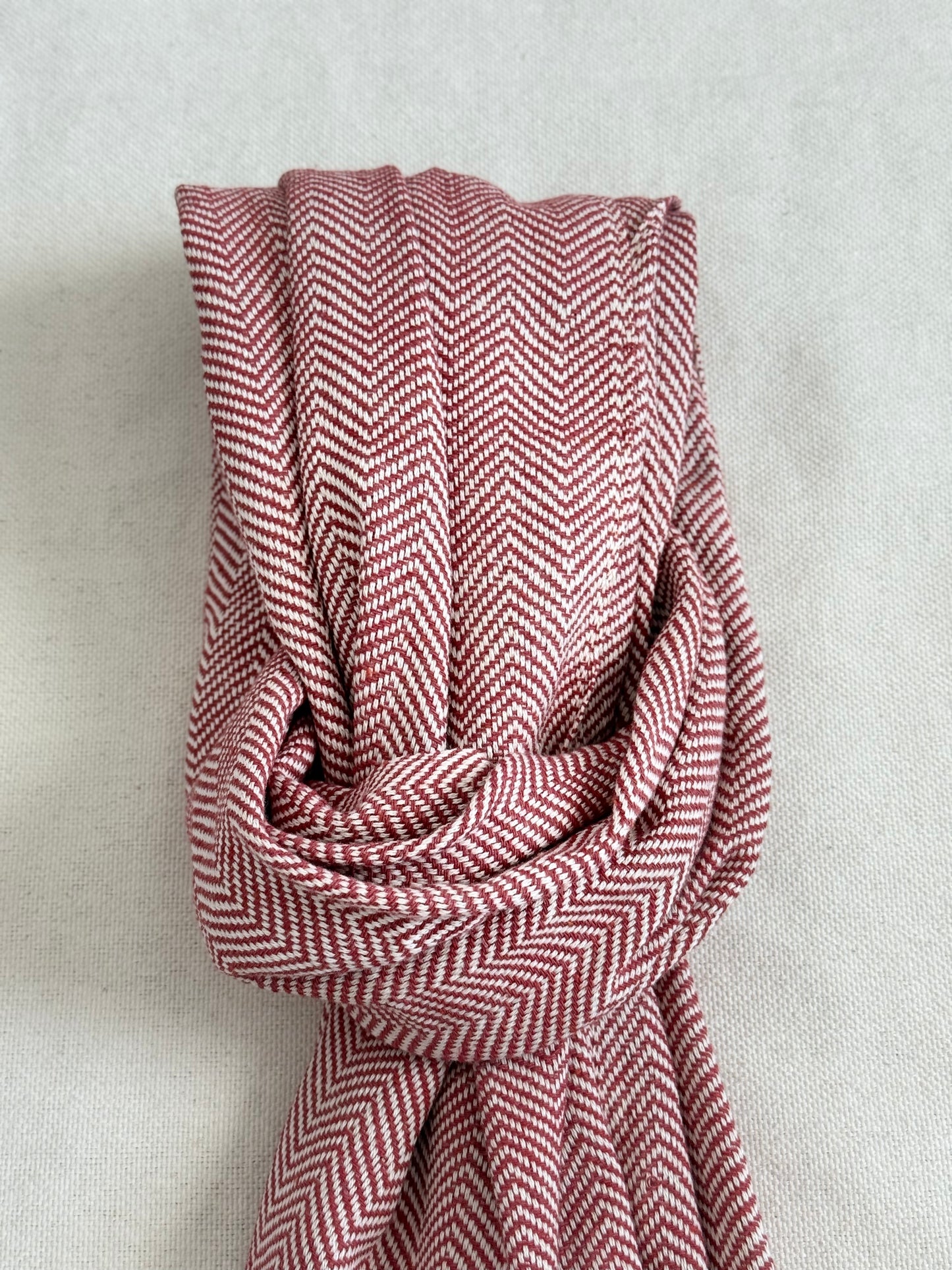 Unisex Scarf - Red/Beige