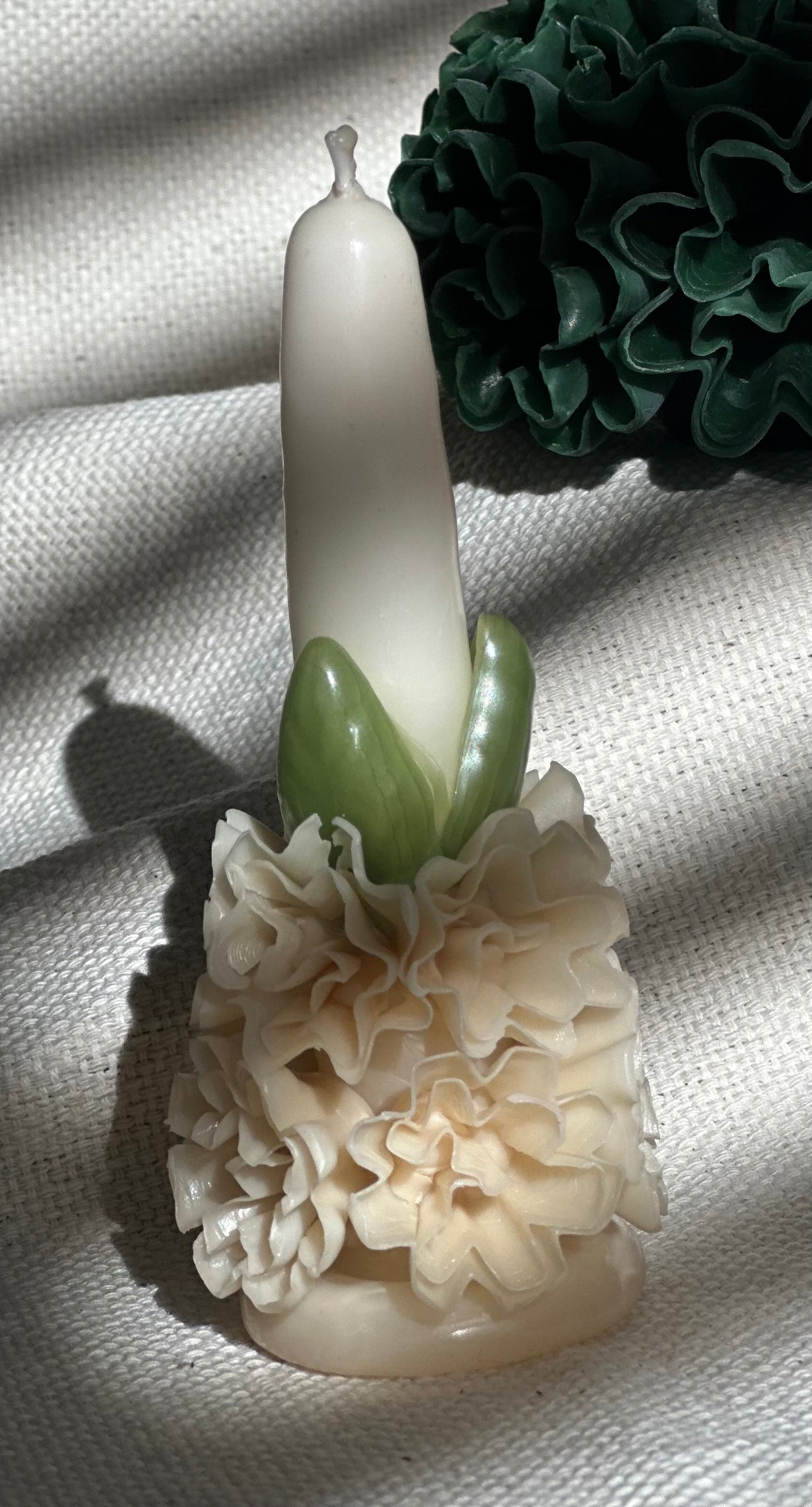 Handmade Beeswax Candle - White