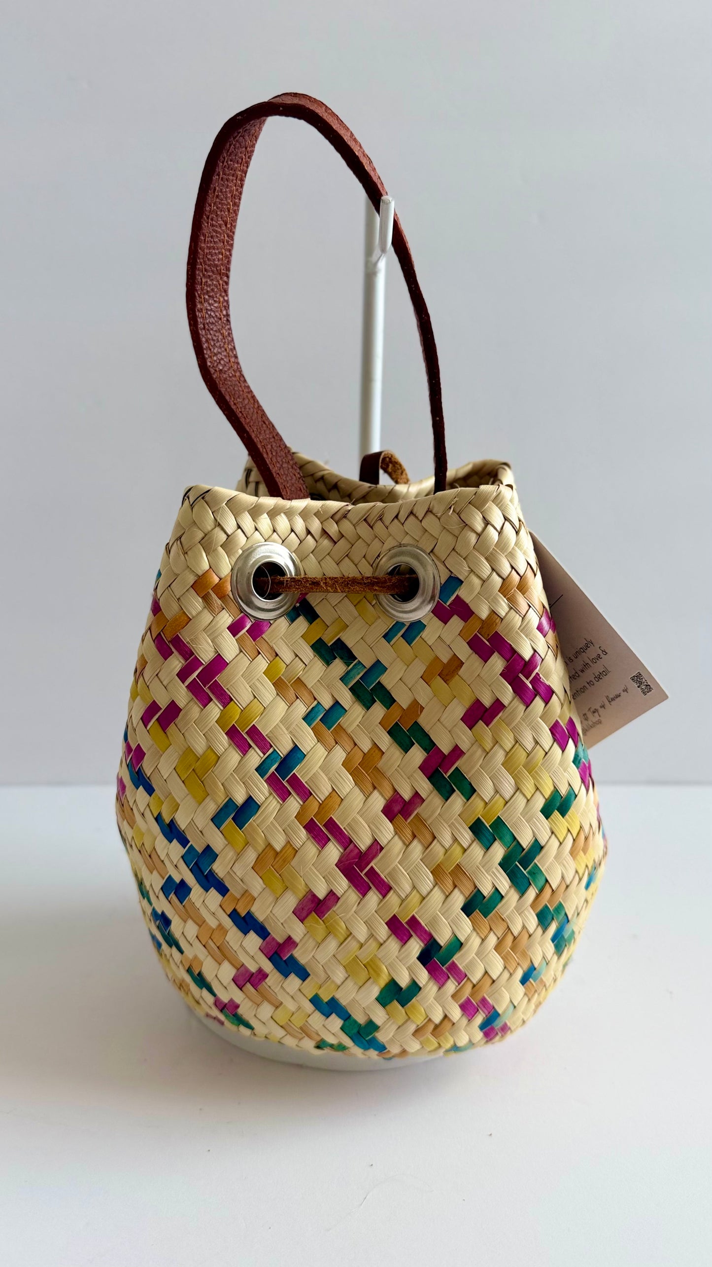 Mini Palm Bucket Handbag - Multicolor