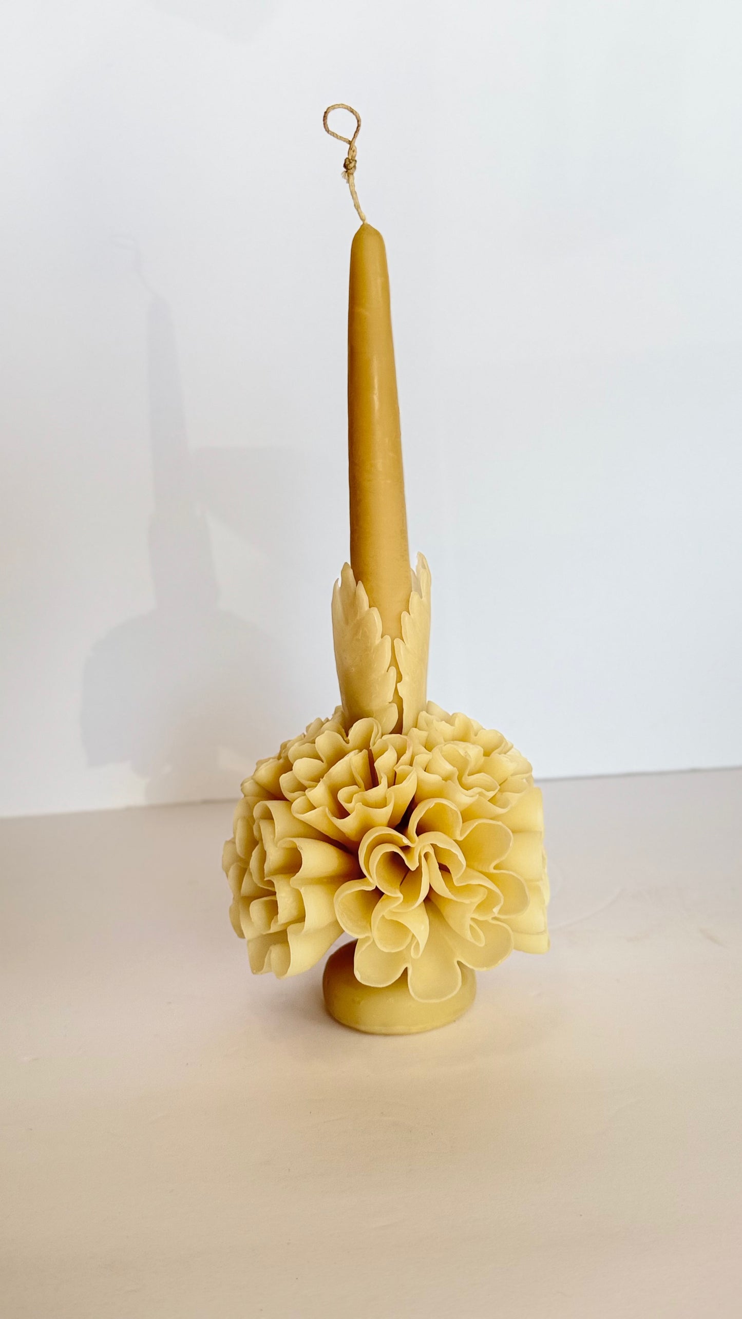 Handmade Beeswax Candle - Cream