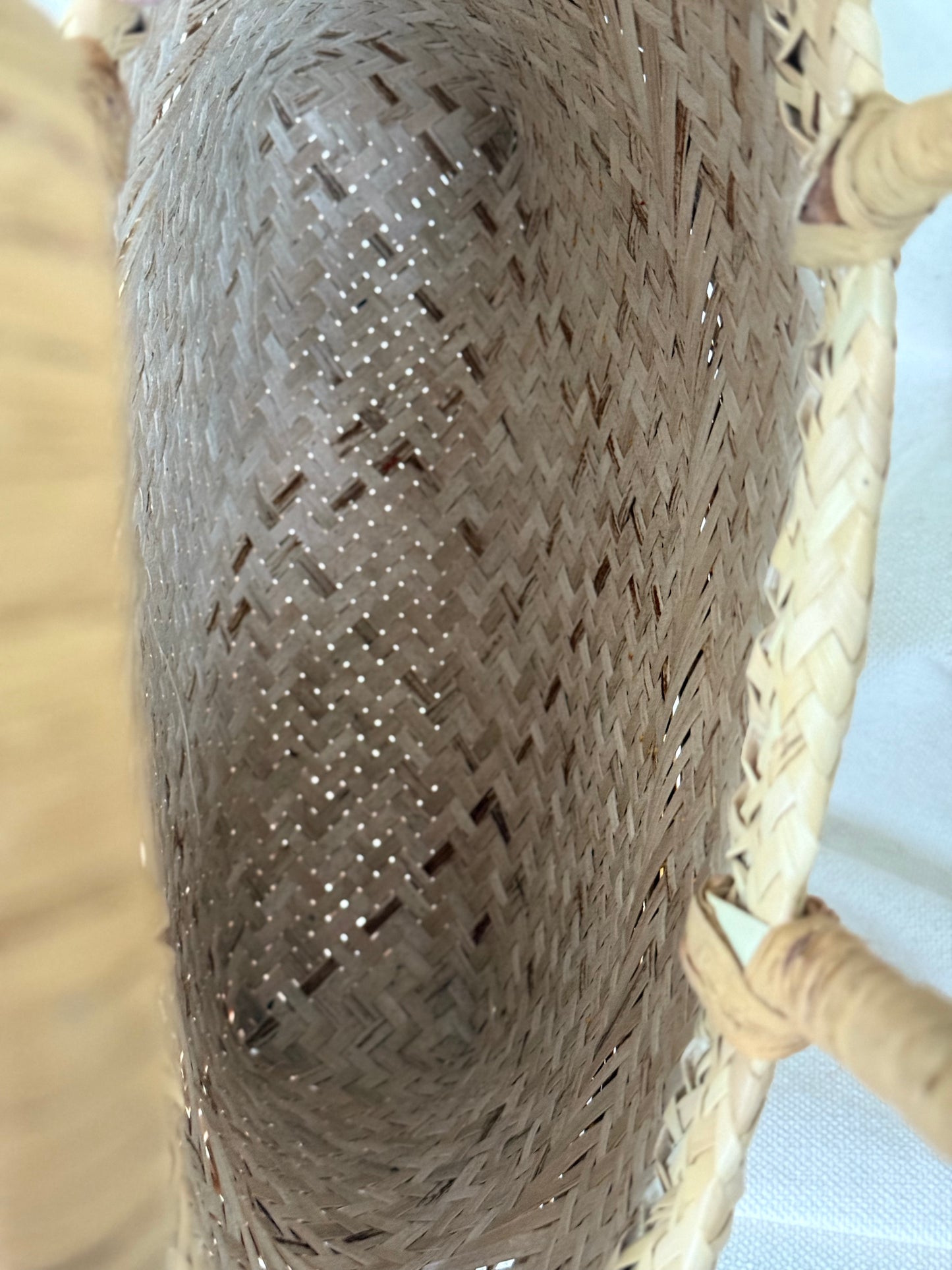 Hand-Painted Yellow Flower Palm Handbag