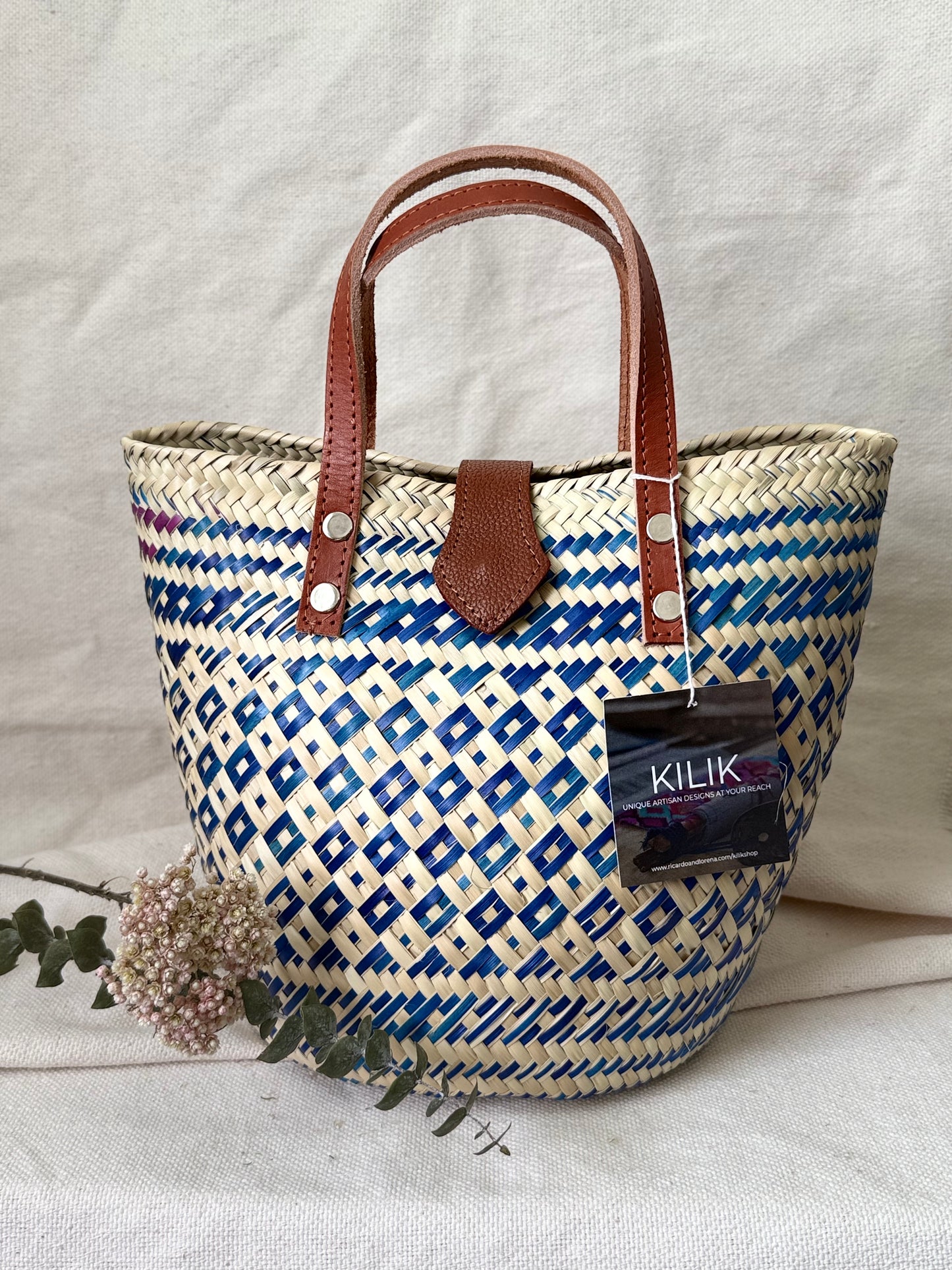 Medium Palm Bag - Blue