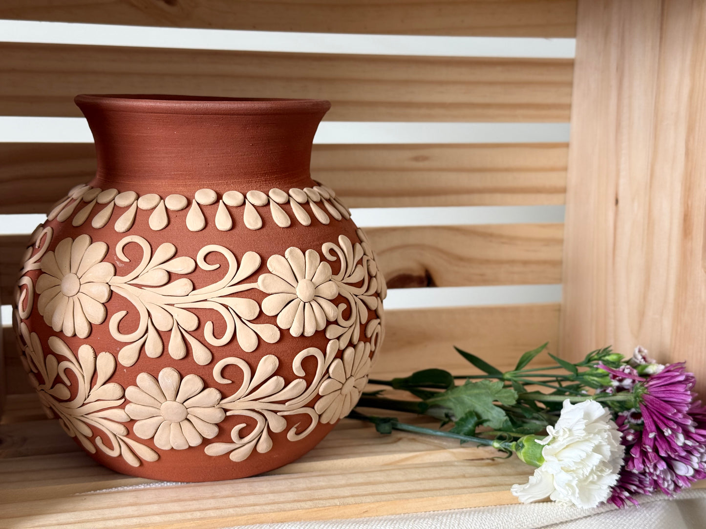 Intricate Clay Vase