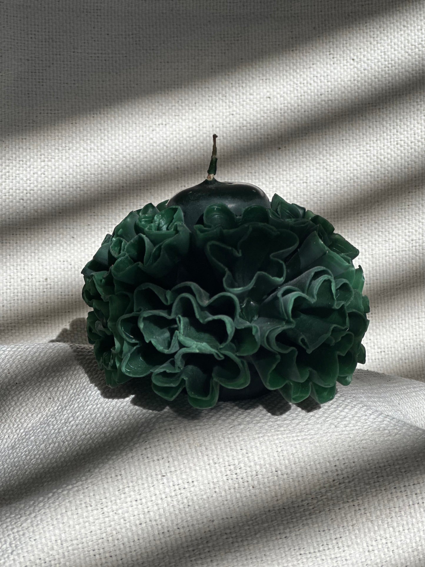 Handmade Beeswax Candle - Forest Green