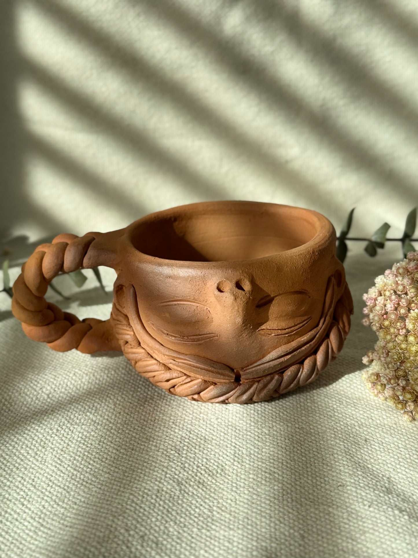 Braided Handle Coffee Mug