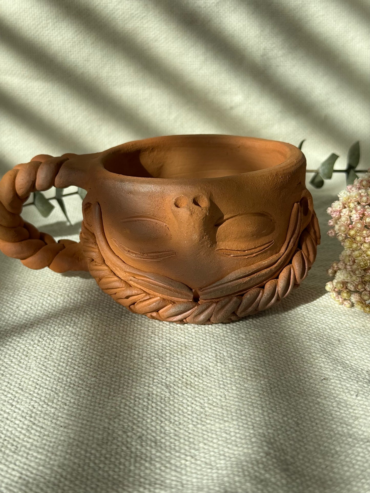 Braided Handle Coffee Mug