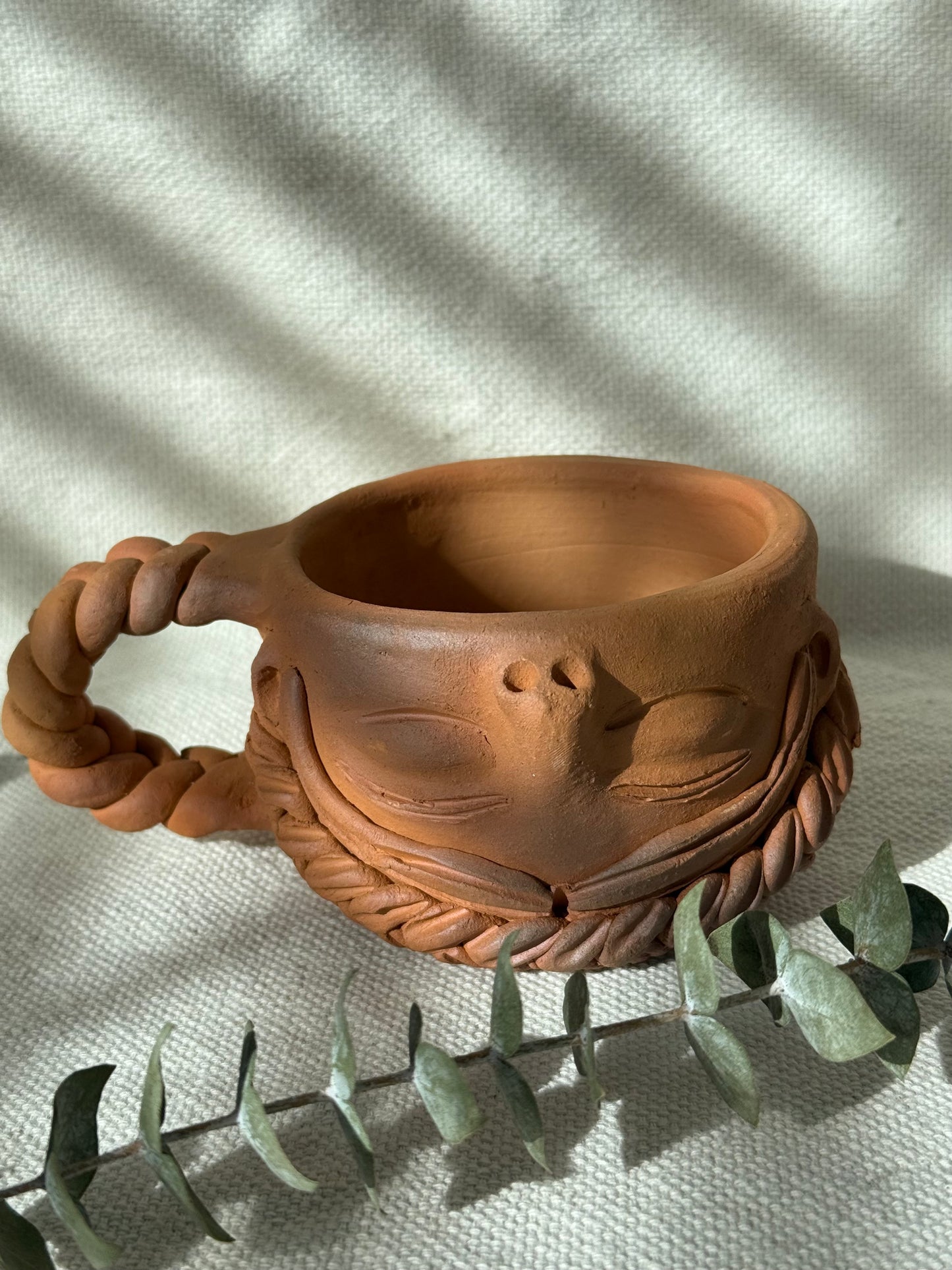 Braided Handle Coffee Mug