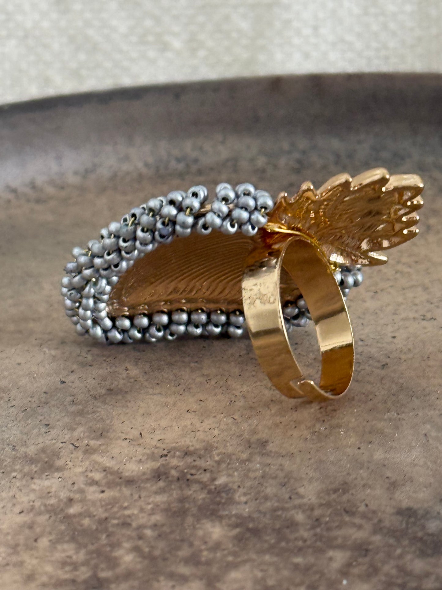 Sacred Heart Ring - Grey