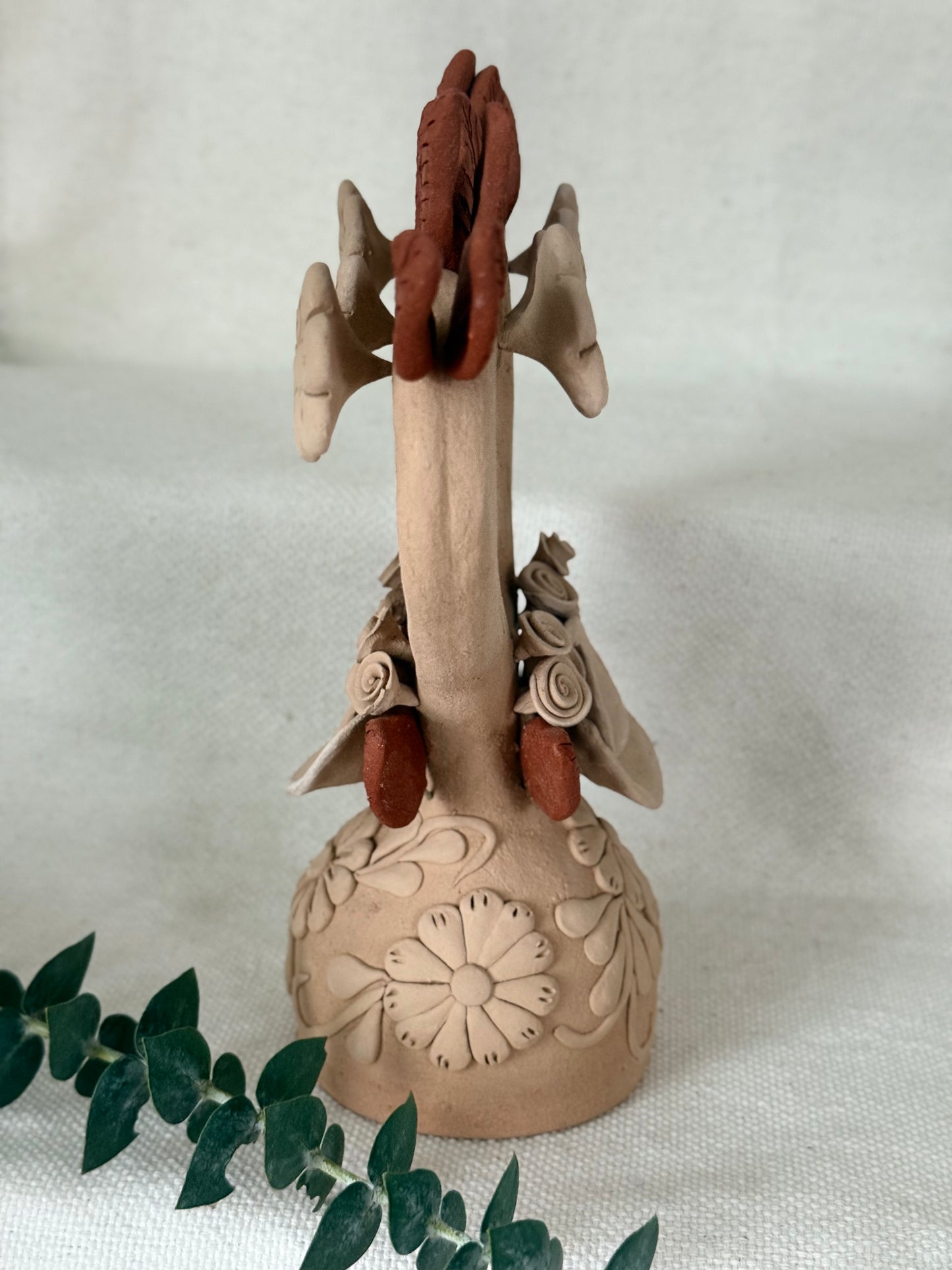 Natural Clay Heart Shaped Standing Decor