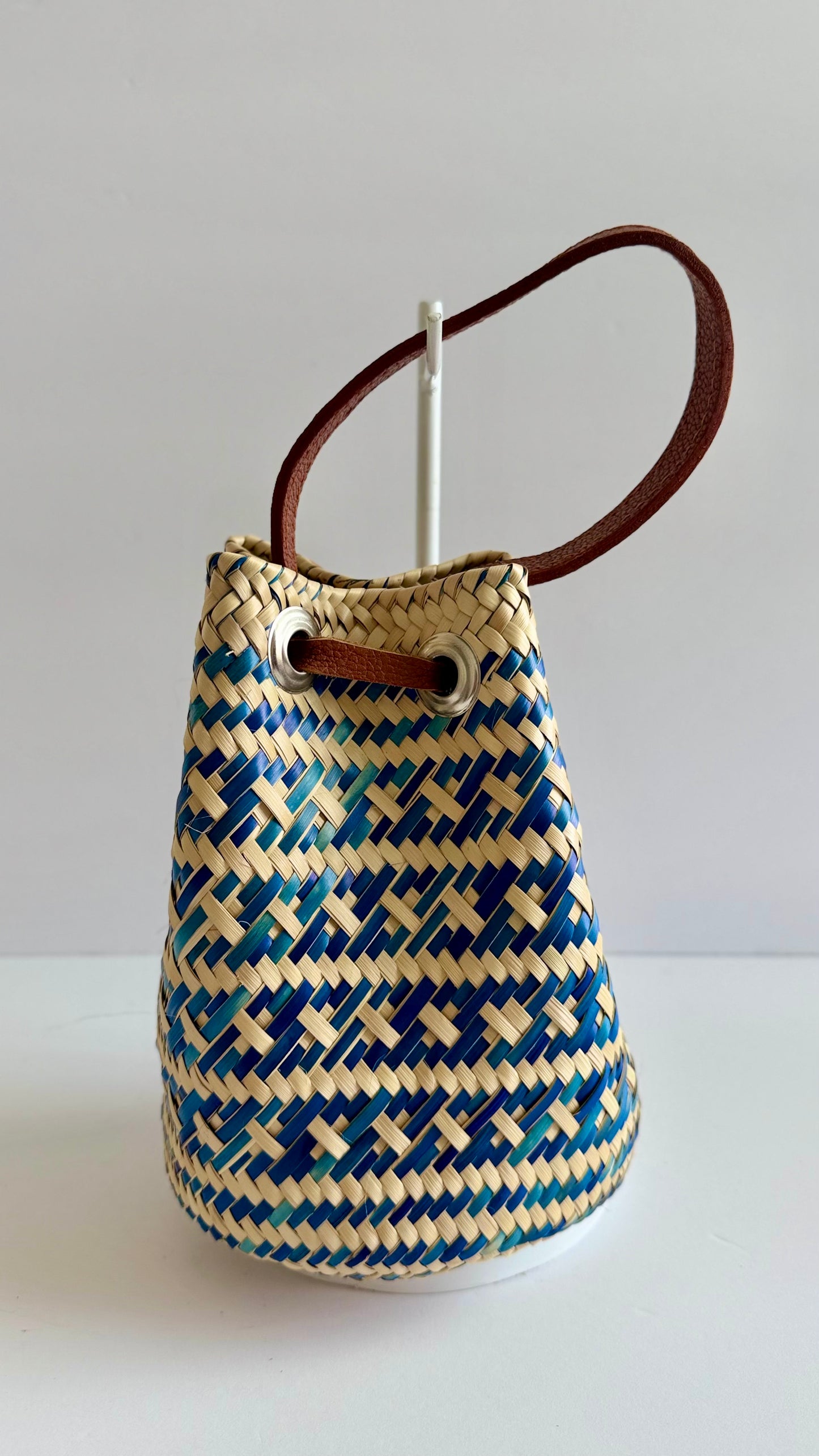 Mini Palm Bucket Handbag - Blue