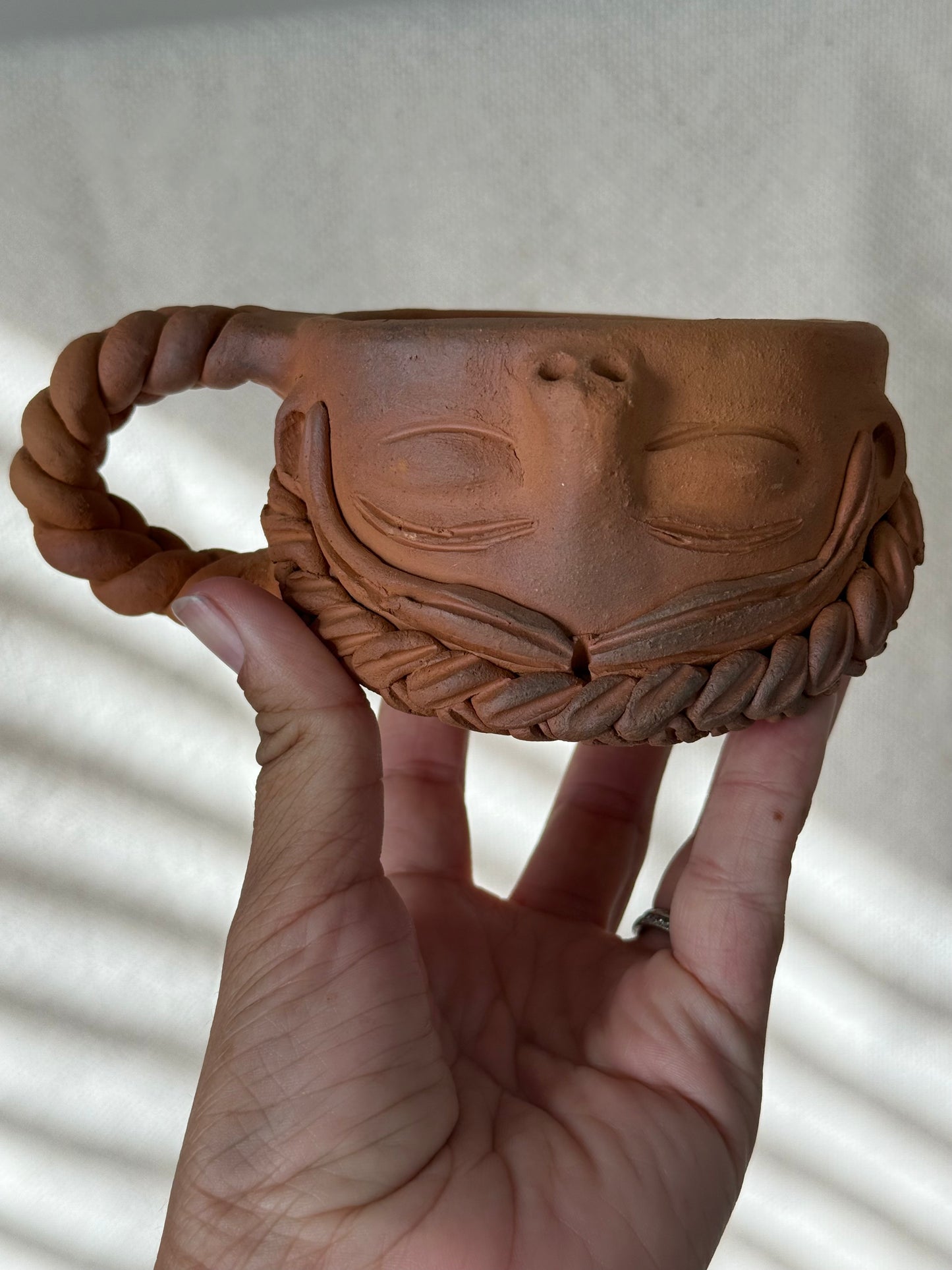 Braided Handle Coffee Mug