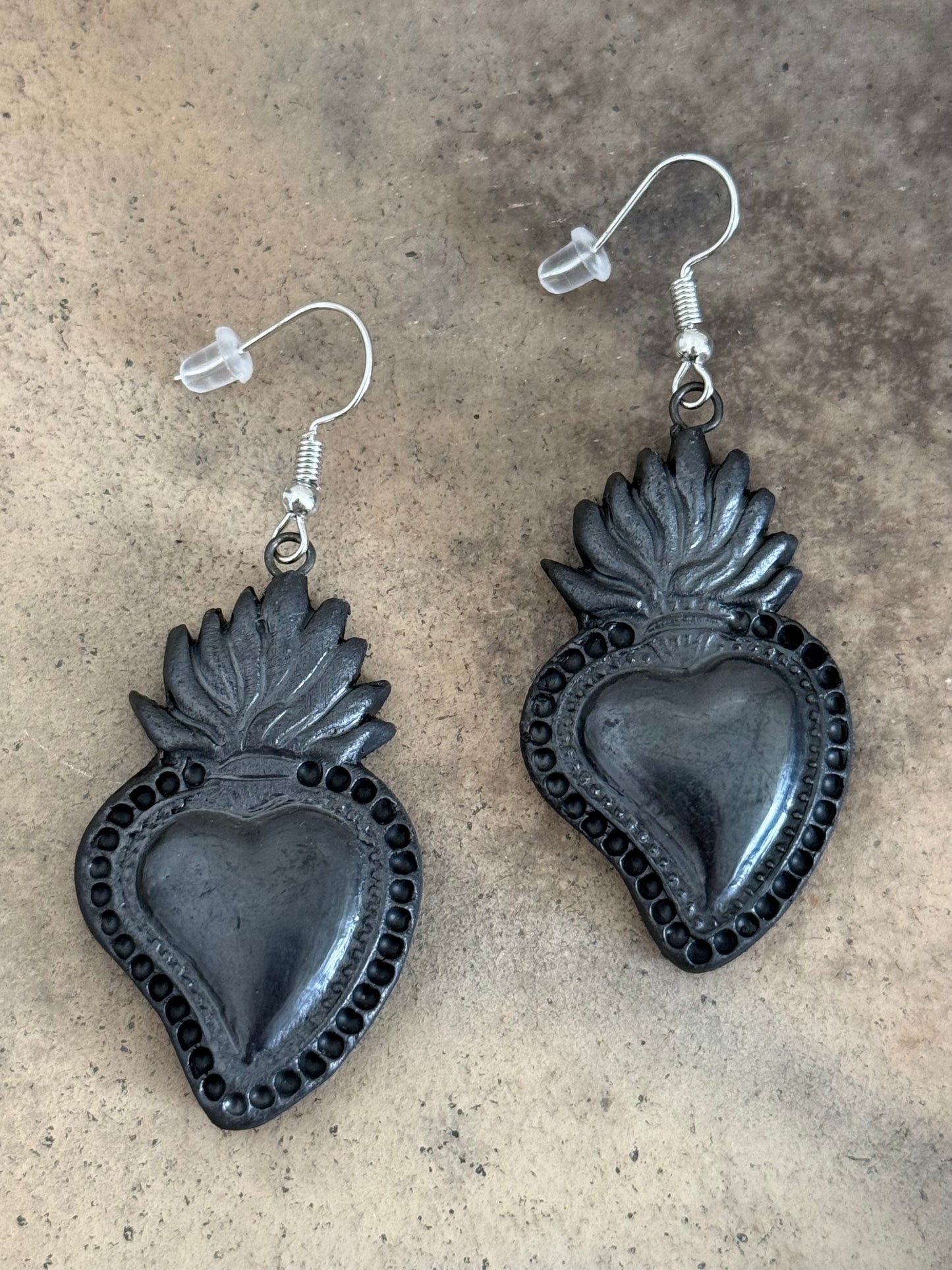 Black Barro Earrings