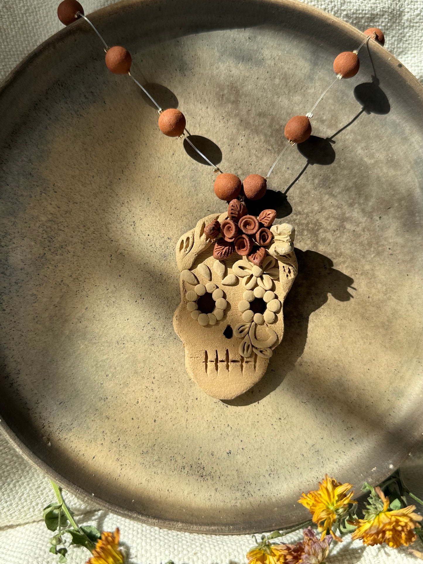 Catrina Clay Necklace - Floating Beads