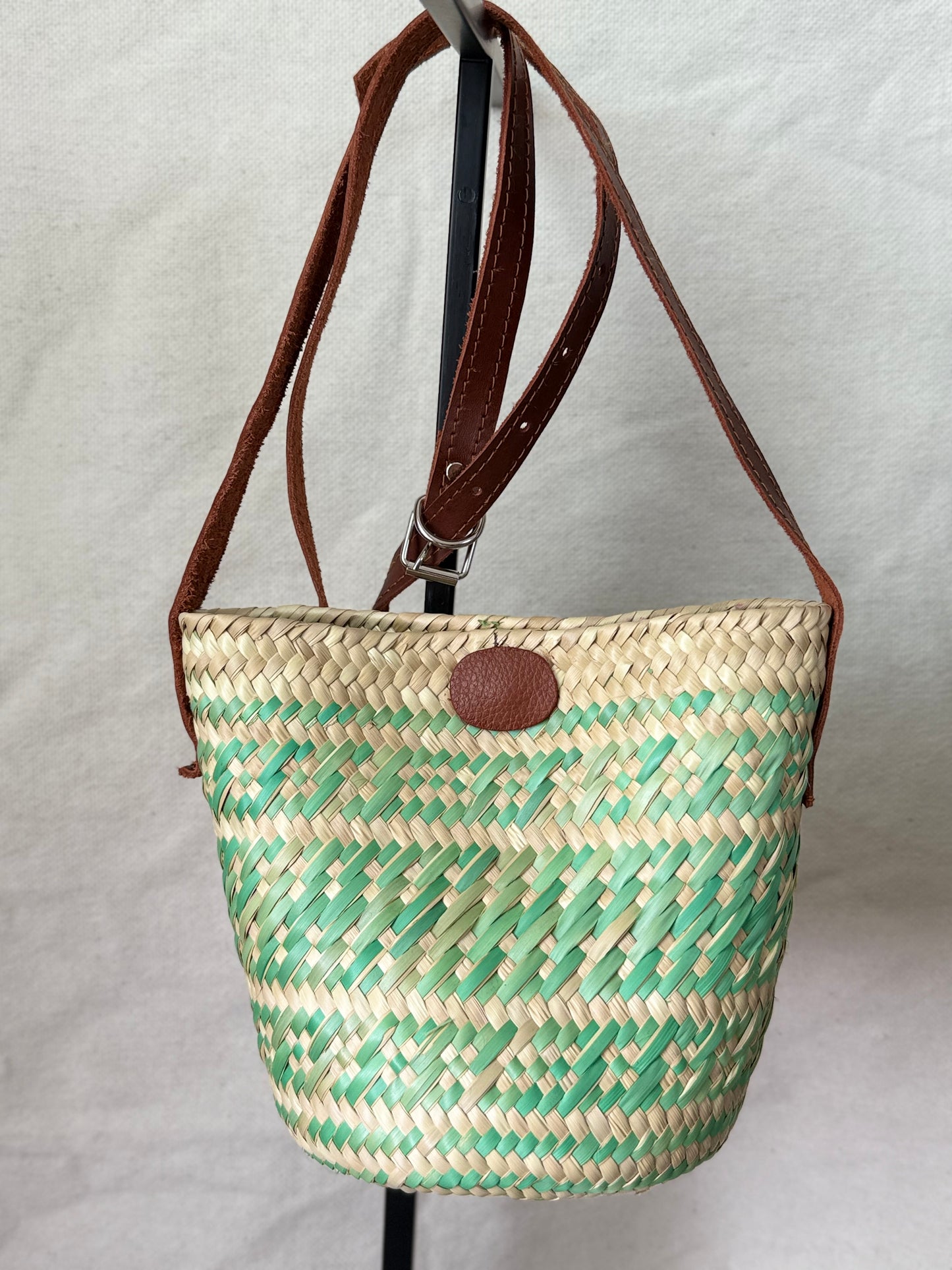 Mini Palm Crossbody Handbag - Lime Green