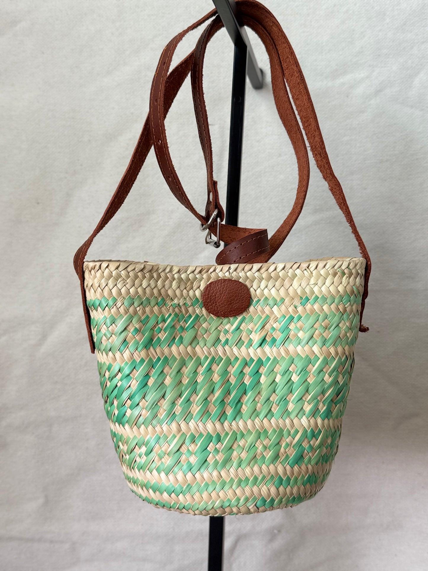Mini Palm Crossbody Handbag - Lime Green