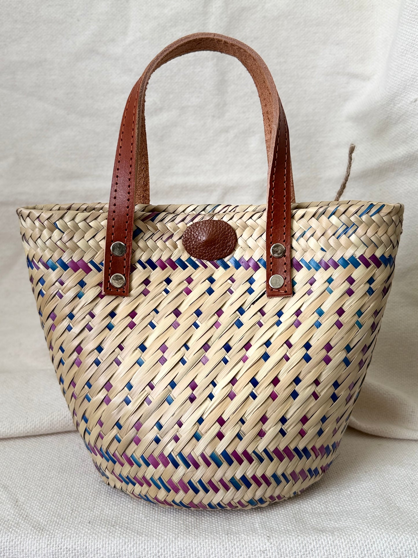 Mini Palm Handbag - Multicolor Dot Design