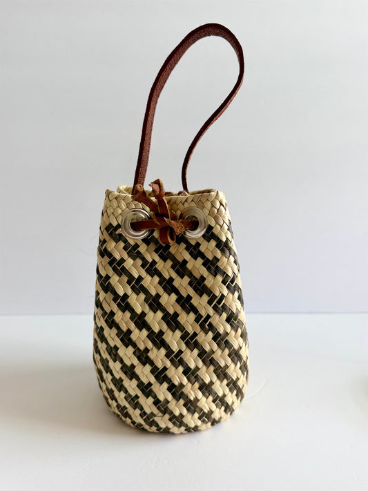 Mini Palm Bucket Handbag - Black