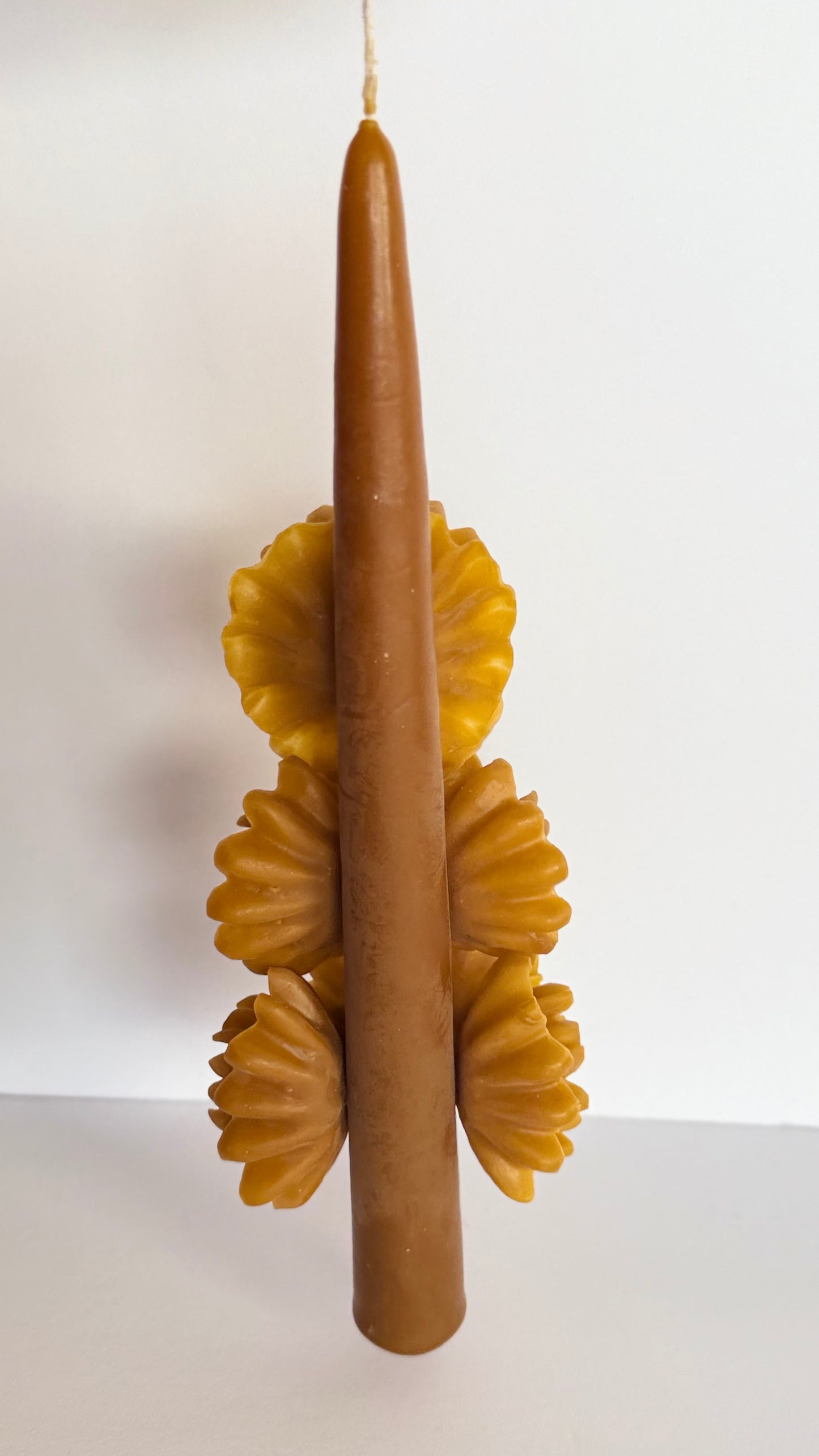 Handmade Beeswax Candle - Mustard Yellow