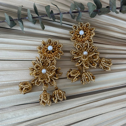 Golden Bloom Bell Earrings