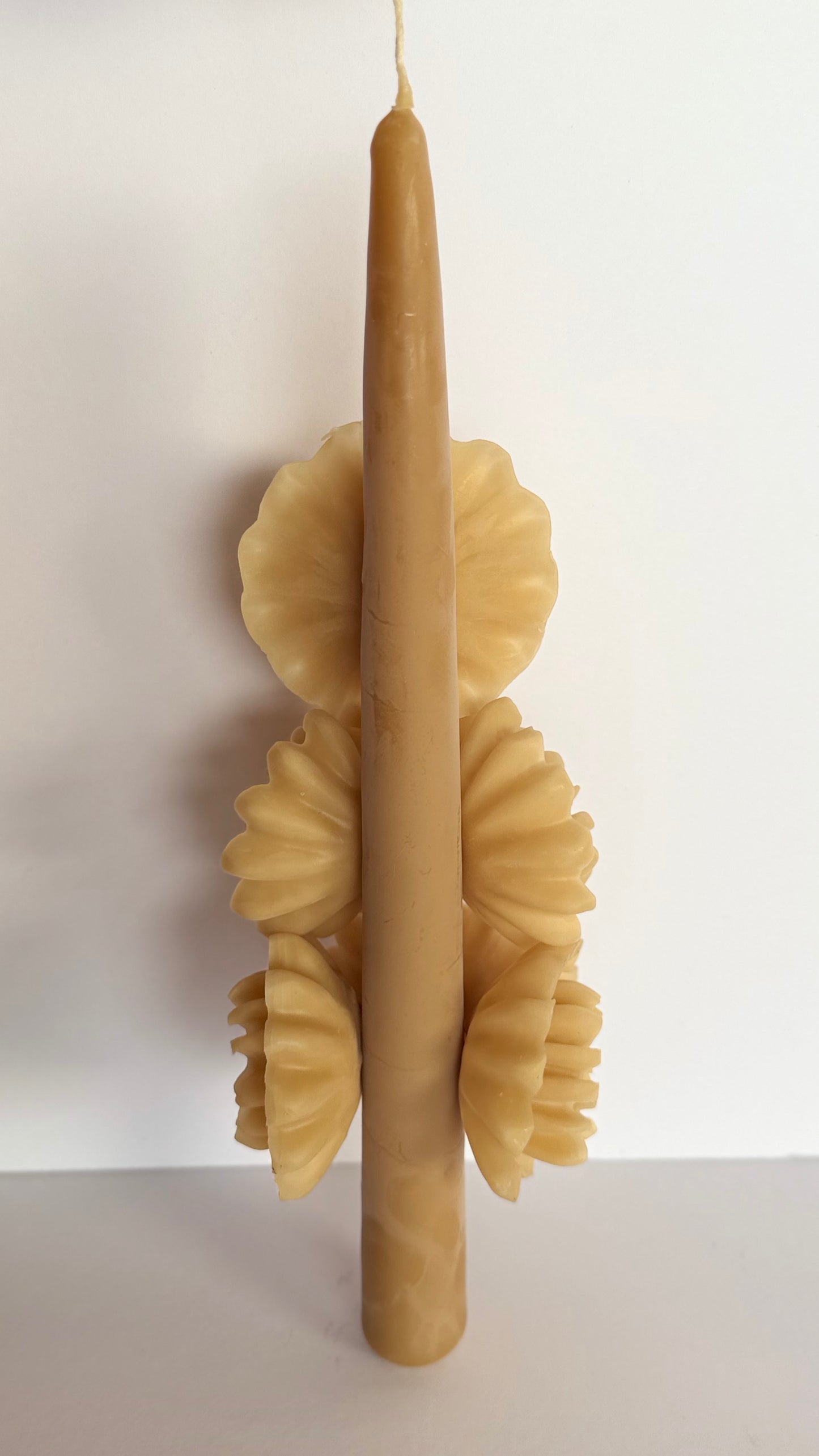 Handmade Beeswax Candle - Neutral Cream