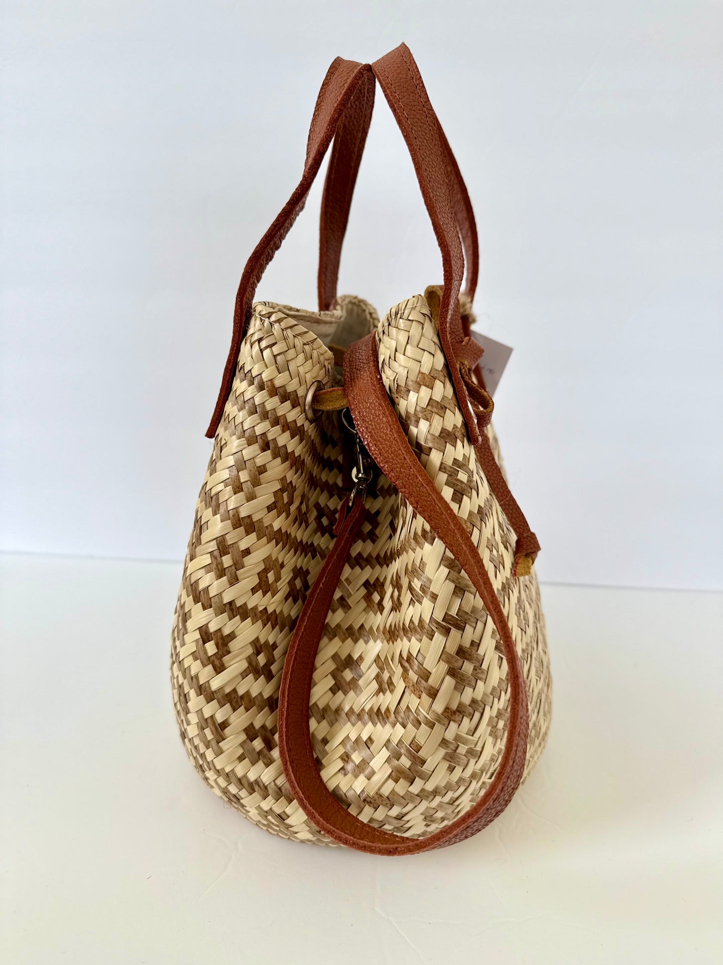 Palm Bucket Bag - Brown Pattern