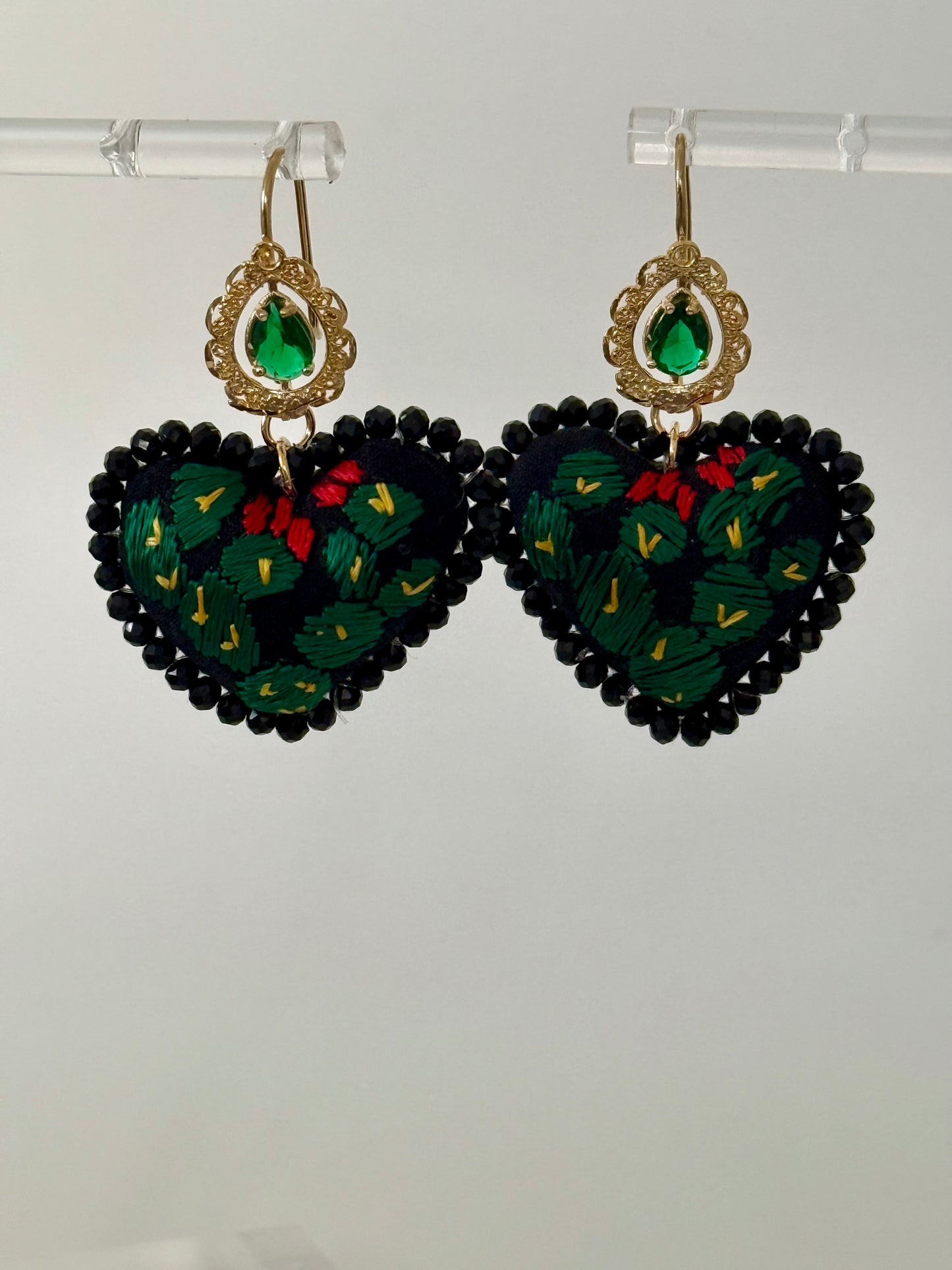 Nopal Embroidered Filigrana Earrings