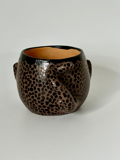 Terracota Jaguar Face Mug - Brown