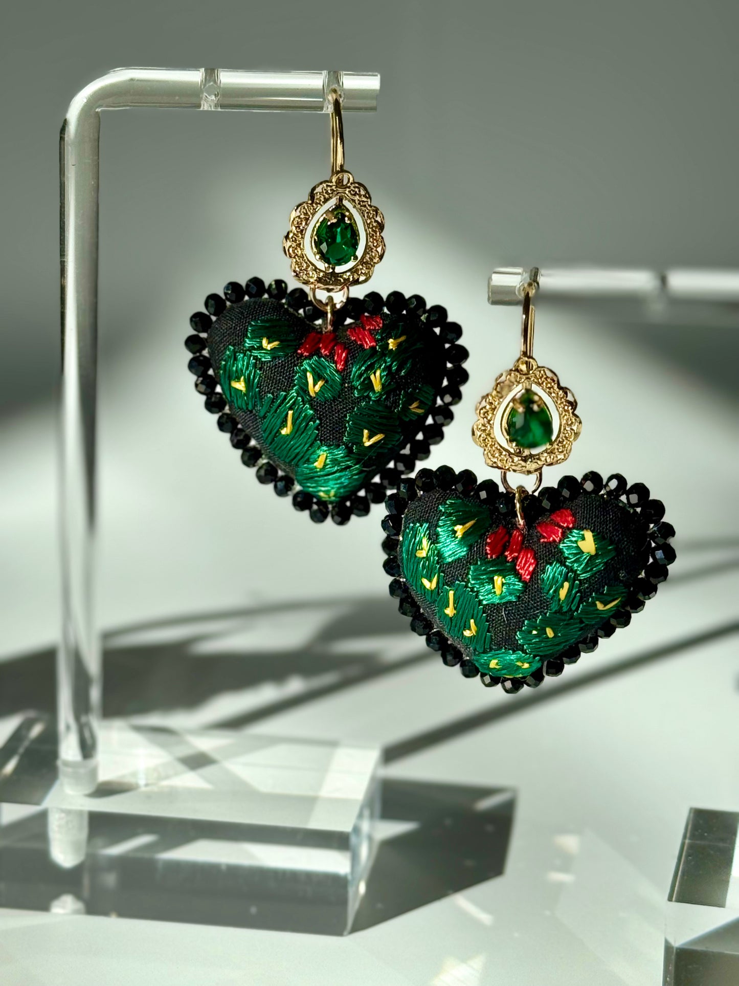 Nopal Embroidered Filigrana Earrings
