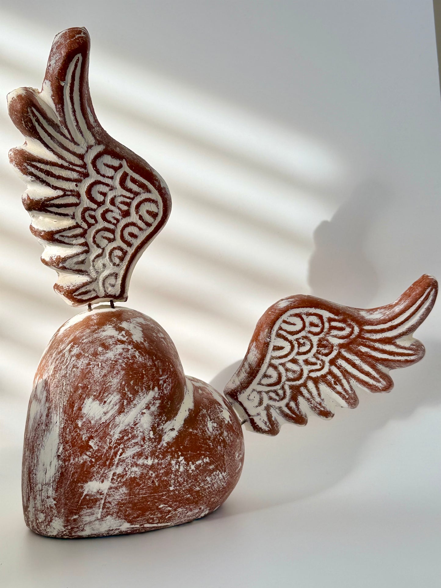 Rustic Tabletop Heart with Wings