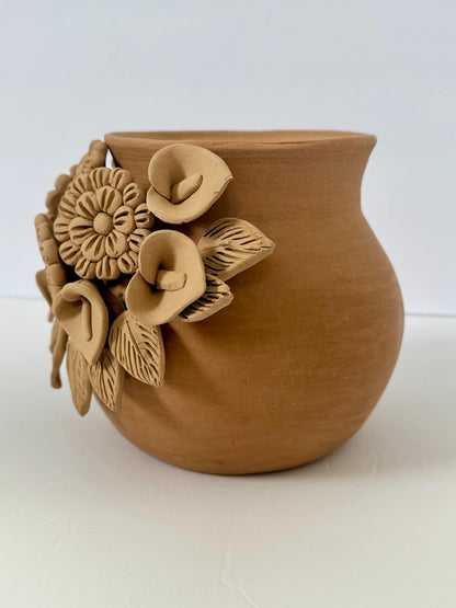 Mini 3D Flowers Vase - Natural Color