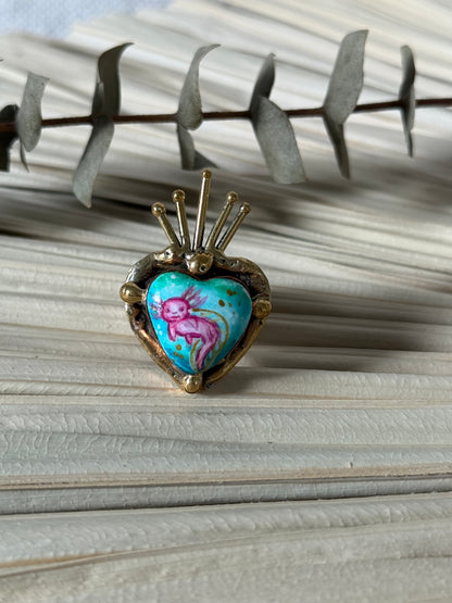 Axolotl Sacred Heart Ring 2