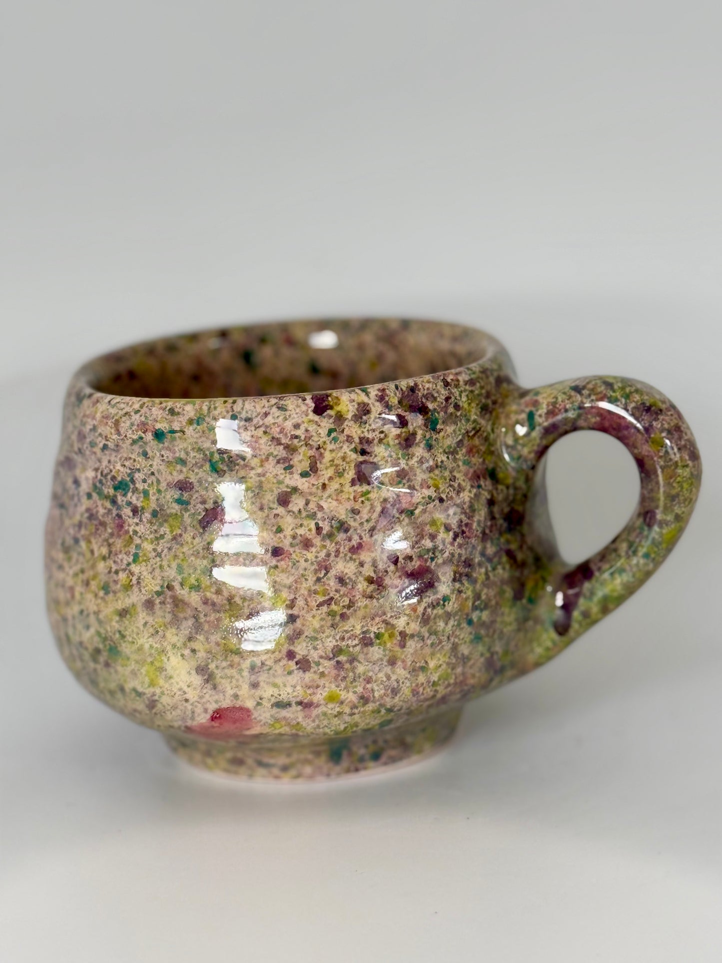 Axolotl Mug - Speckled Green/Purple 6oz
