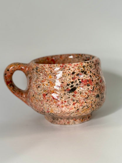 Axolotl Mug - Speckled Orange/Yellow 6oz