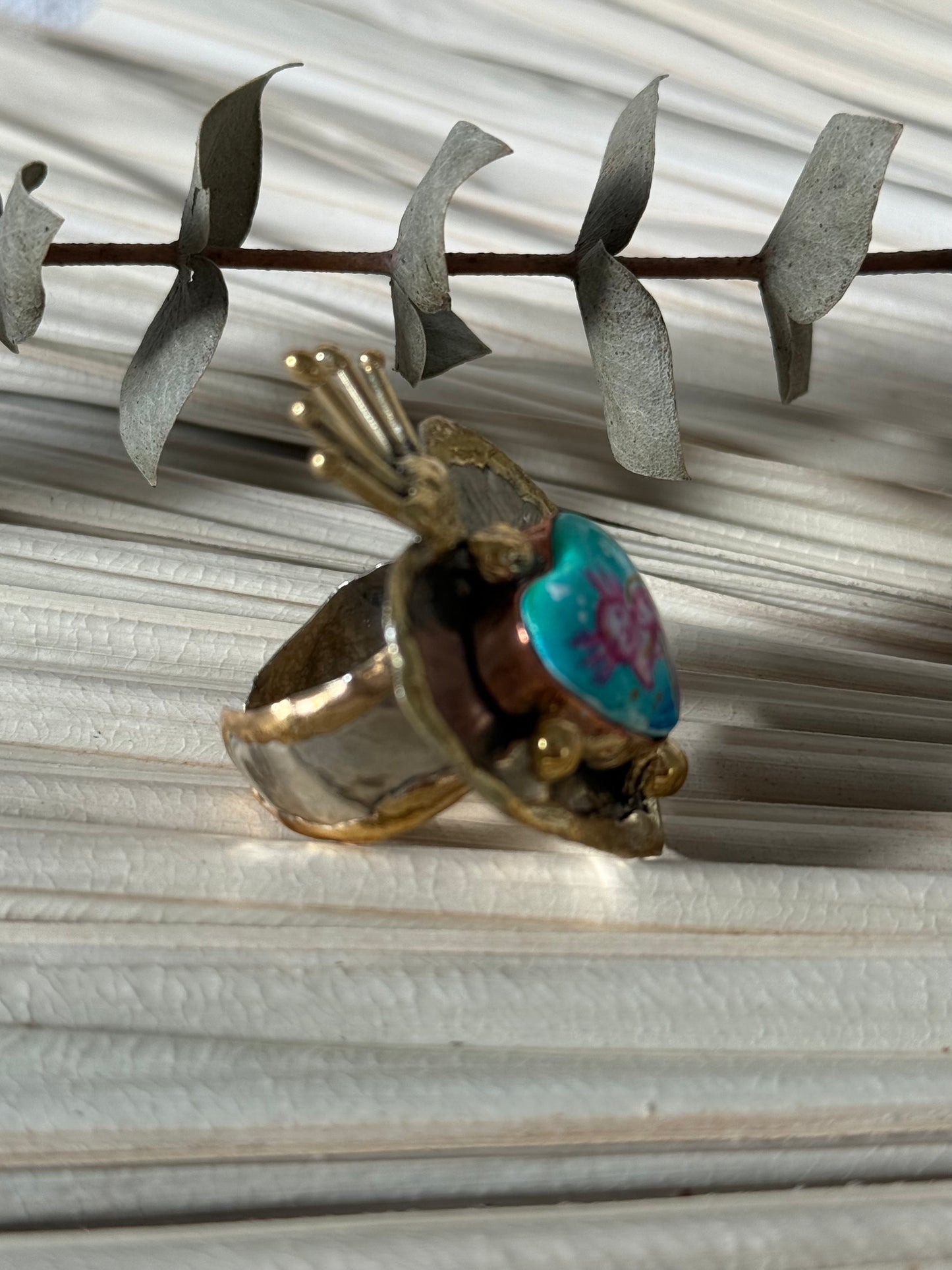 Axolotl Sacred Heart Ring