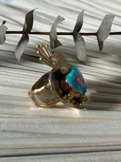 Axolotl Sacred Heart Ring