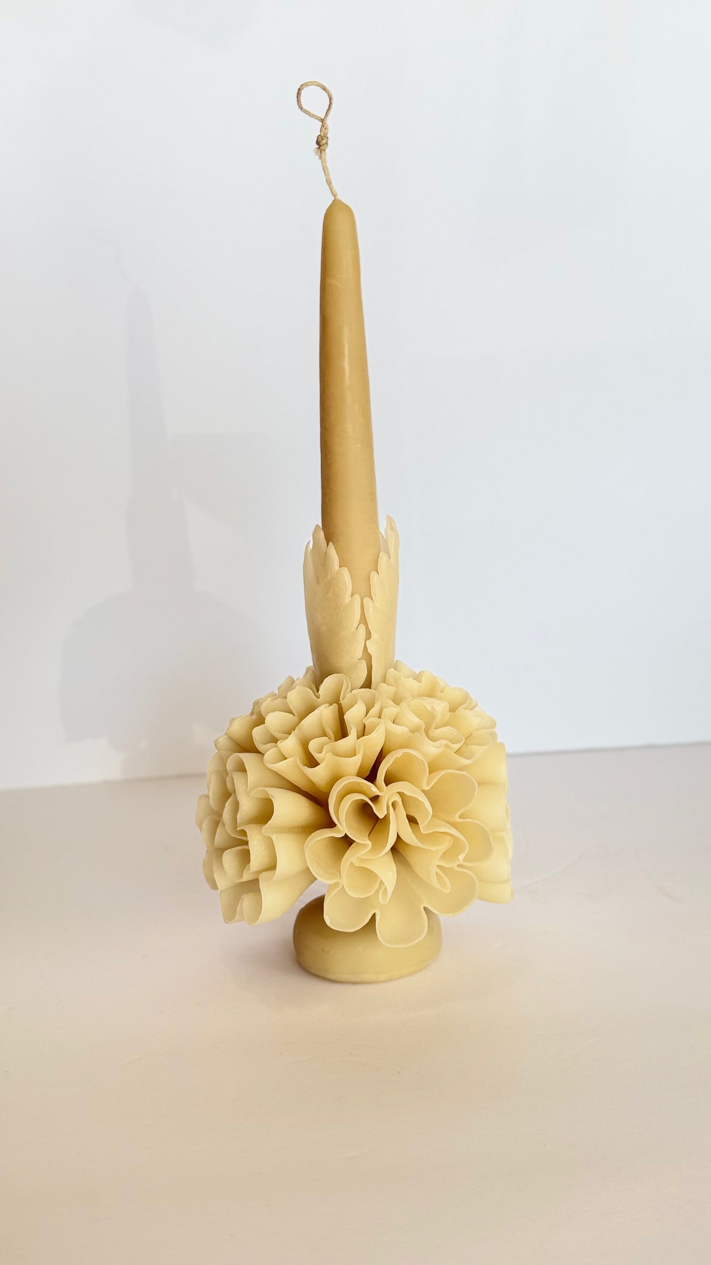 Handmade Beeswax Candle - Cream