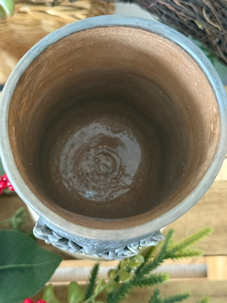 Virgen De Guadalupe Smoked Clay Tall Cup - 3D