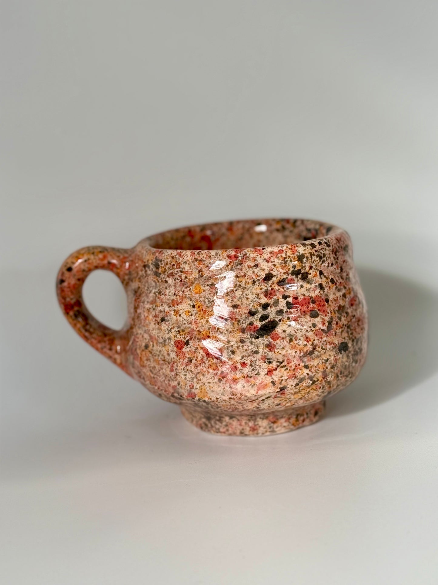 Axolotl Mug - Speckled Orange/Yellow 6oz